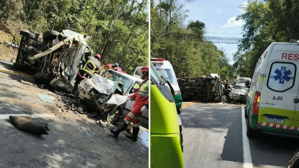 Acidente com dois veículos mata mulher e deixa 4 pessoas feridas na BR 101