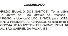 comunicado arildoeulalio