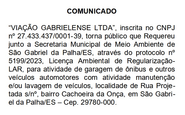 publicaçãoviaçãogabrielense