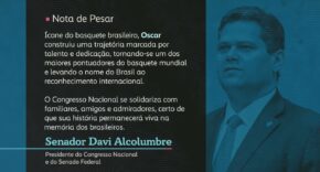 Vídeo: Davi Alcolumbre manifesta pesar pela morte de Oscar Schmidt