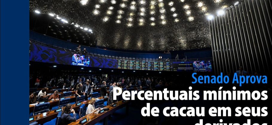 Vídeo: Senado Aprova: Regulamentação dos percentuais mínimos de cacau em seus derivados