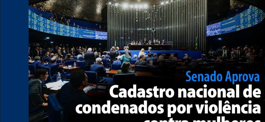 Vídeo: Senado Aprova: Cadastro nacional de condenados por violência contra mulheres